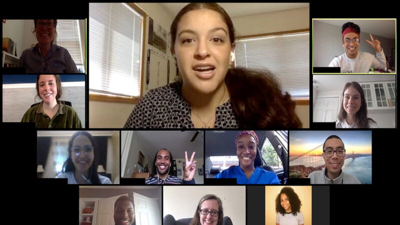 Screenshots of participants in the Idol Family Fellows program