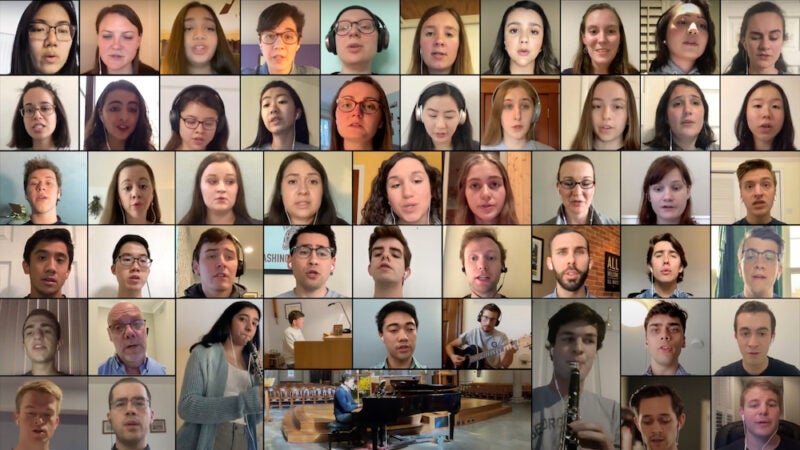 Screenshot of Virtual Choir